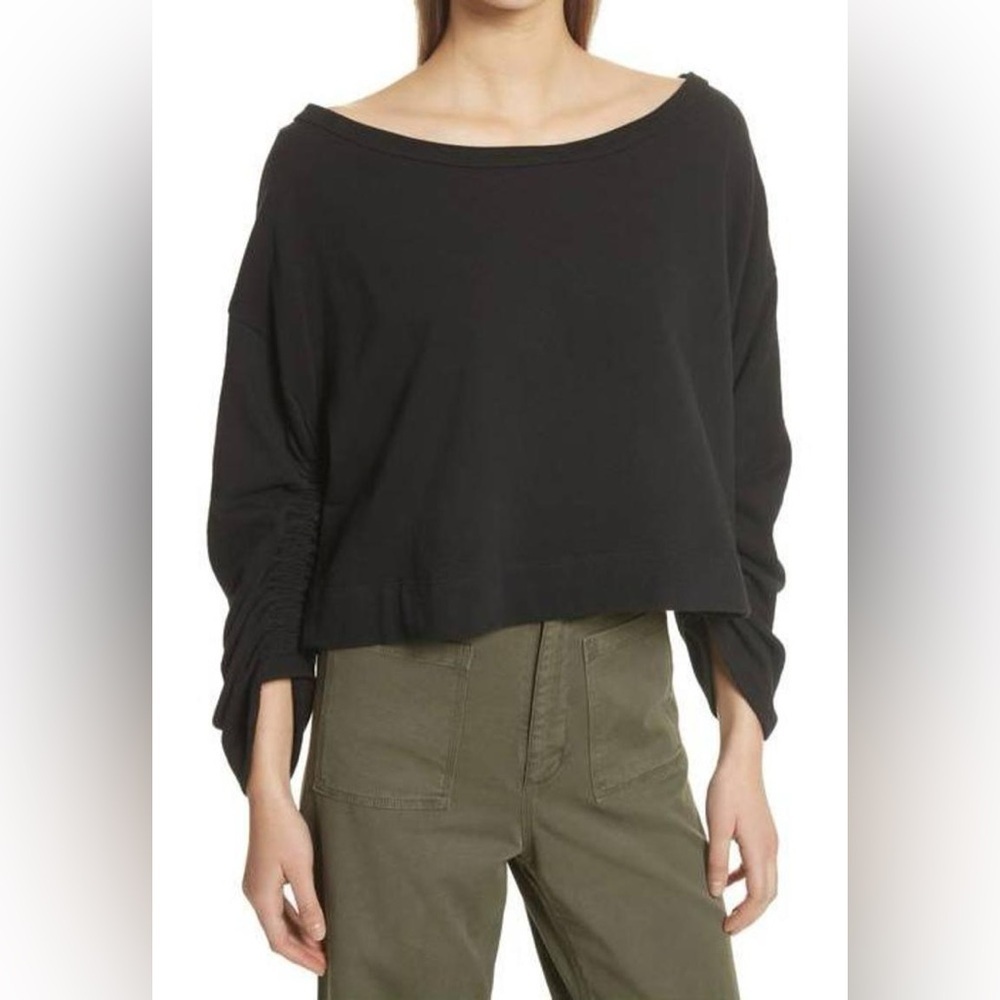 A.L.C. Ember Ruched Sleeve Sweatshirt (21)